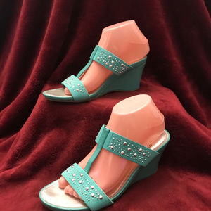 Impo Stretch Carribean Green-Blue Sandal, 8.5M